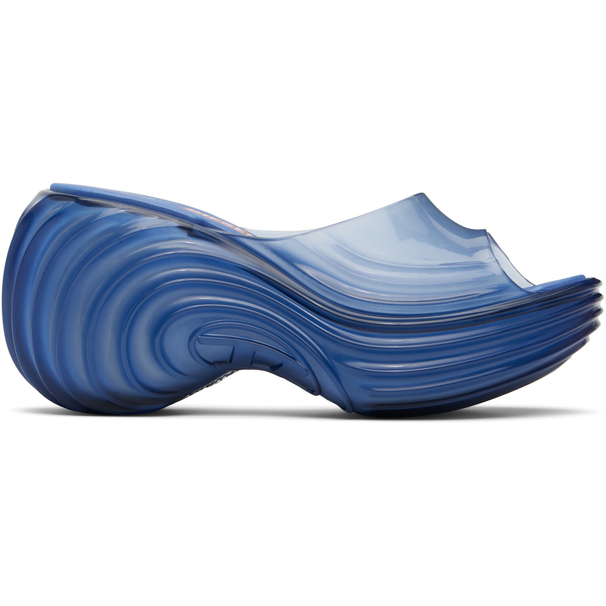 Diesel Blue Melissa Edition Platform Mule Heeled Sandals