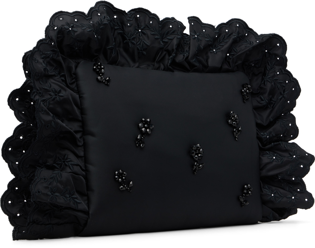 Simone Rocha Black Embellished Pillowcase Clutch
