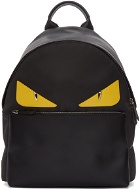 Fendi Black Leather & Nylon 'Bag Bugs' Backpack