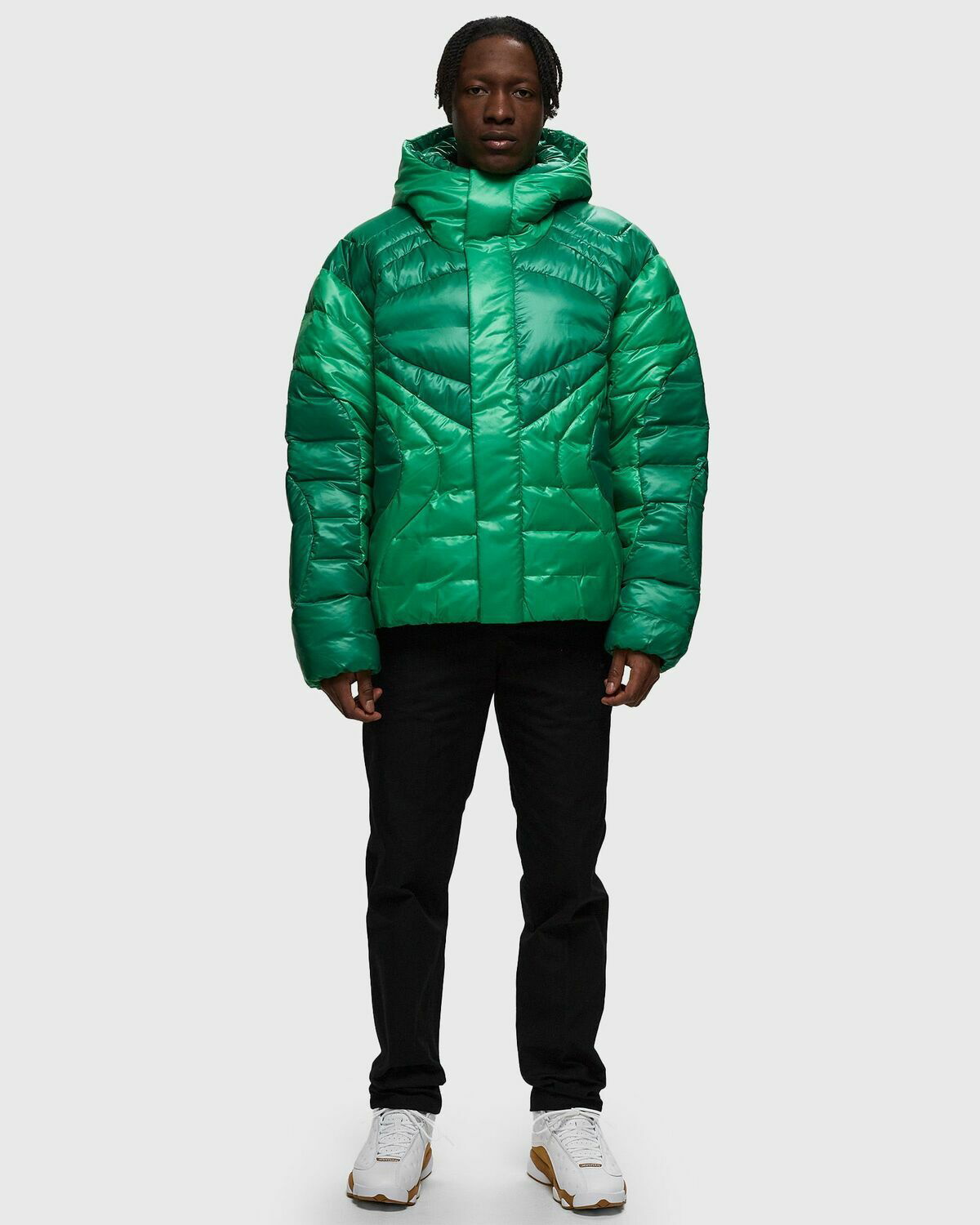 Nike Oversized Water Repellent Hooded Jacket Green Mens Down Puffer Jackets Nike