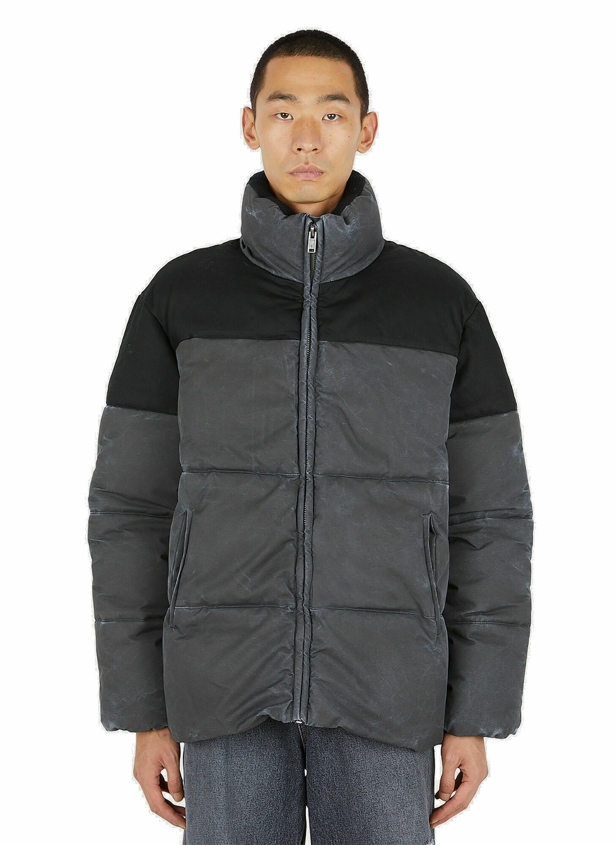 Photo: Canvas Puffer Jacket in Black