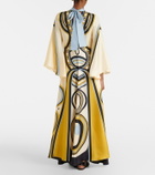 La DoubleJ Magnifico printed silk twill maxi dress