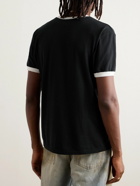 KAPITAL - Slim-Fit Logo-Print Cotton-Jersey T-Shirt - Black
