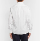 Brunello Cucinelli - Slim-Fit Cutaway-Collar Cotton-Poplin Shirt - Men - White