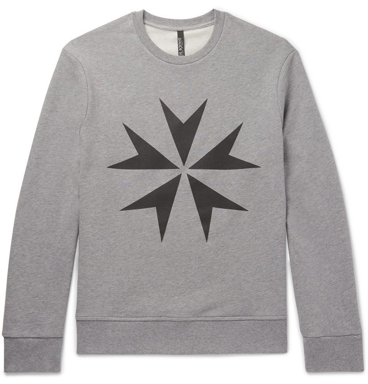 Photo: Neil Barrett - Printed Cotton-Jersey Sweatshirt - Men - Gray