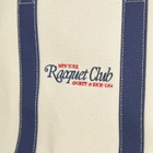 Sporty & Rich Men's 94 Racquet Club Two Tone Tote Bag in Natural/Navy/Bright Red 