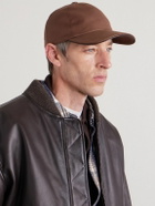 Canali - Wool and Linen-Blend Twill Baseball Cap - Brown