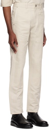 Helmut Lang Beige Straight-Leg Trousers