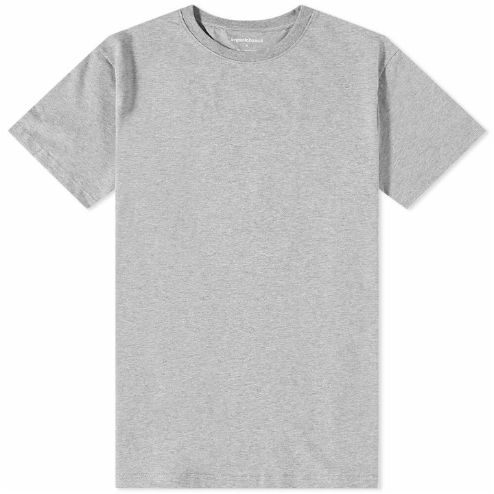 Photo: Organic Basics Men's Organic Cotton T-Shirt in Grey Melange