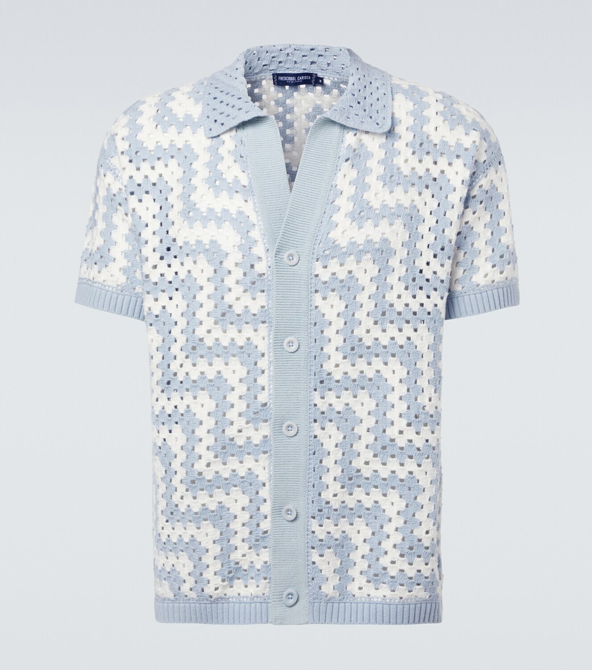 Frescobol Carioca Pinto crochet cotton cardigan