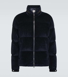 Moncler Besbre leather-trimmed down jacket