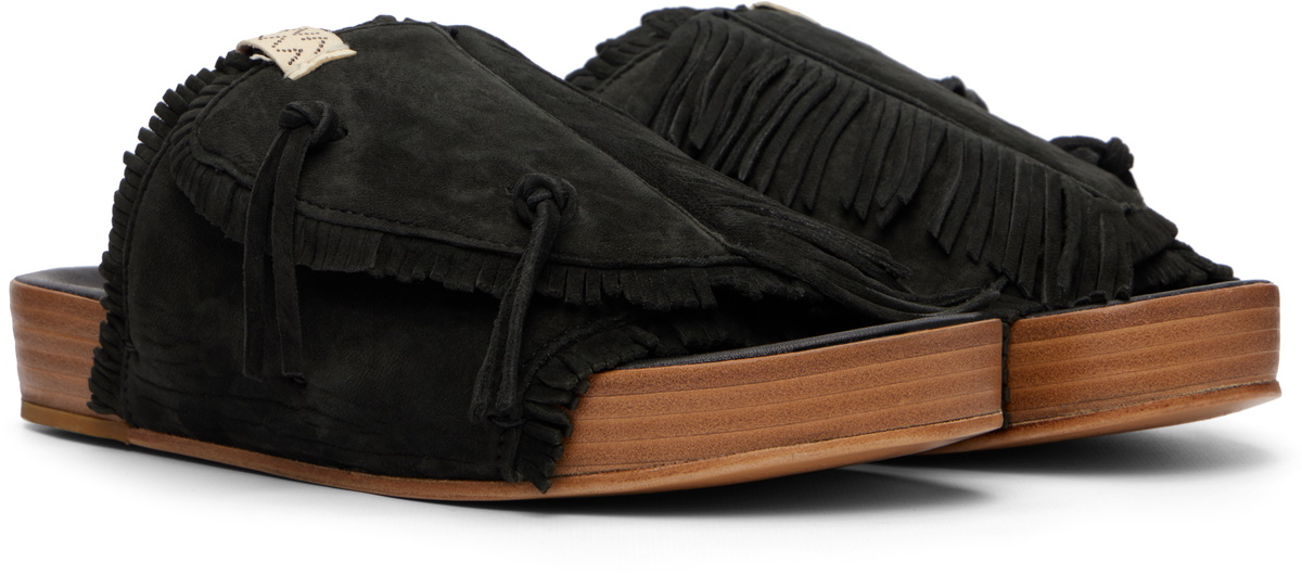 visvim Black Christo Shaman-Folk Sandals Visvim