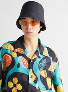 Loewe - Reversible Logo-Jacquard Cotton-Blend and Shell Bucket Hat - Blue