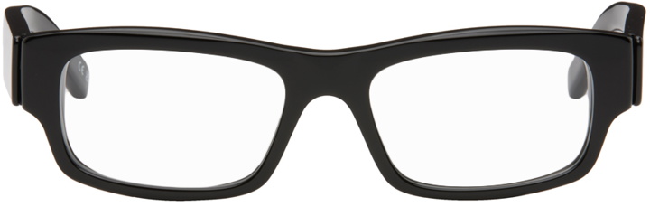 Photo: Balenciaga Black Rectangular Glasses