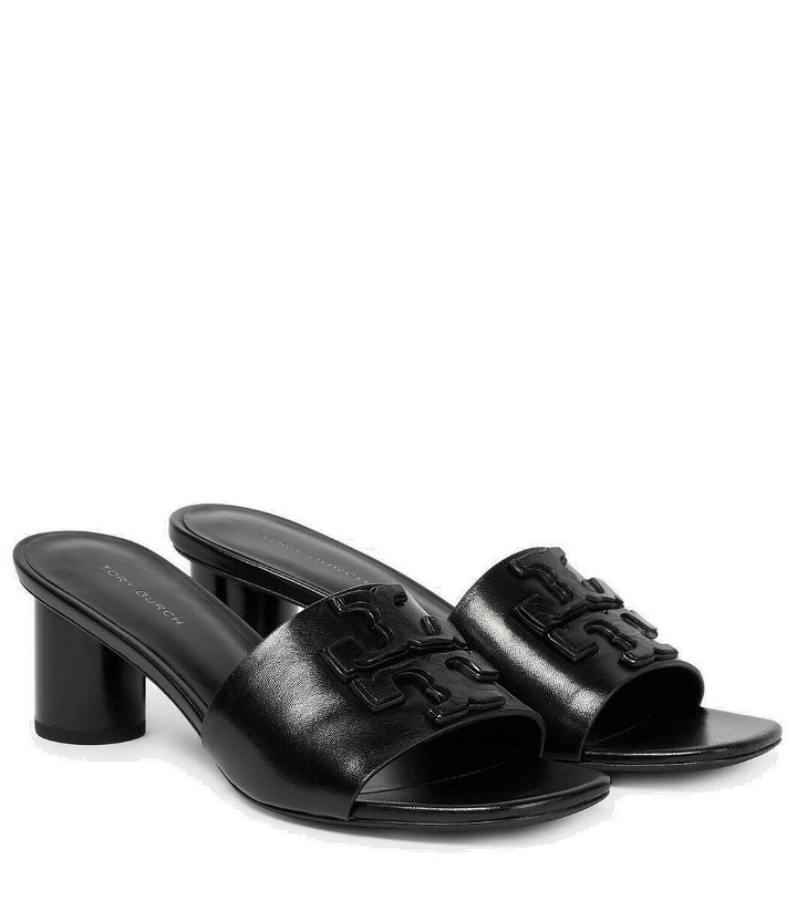 Photo: Tory Burch Ines logo leather mules