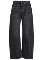 B Sides Slim Lasso Structured Barrel-leg Jeans Black