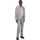 Helmut Lang Grey Leather Utility Trousers