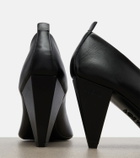 Loewe Origami Cubic leather pumps