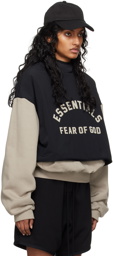 Fear of God ESSENTIALS Gray & Black Bonded Hoodie