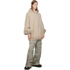 Rick Owens Beige Tower Hun Hoodie