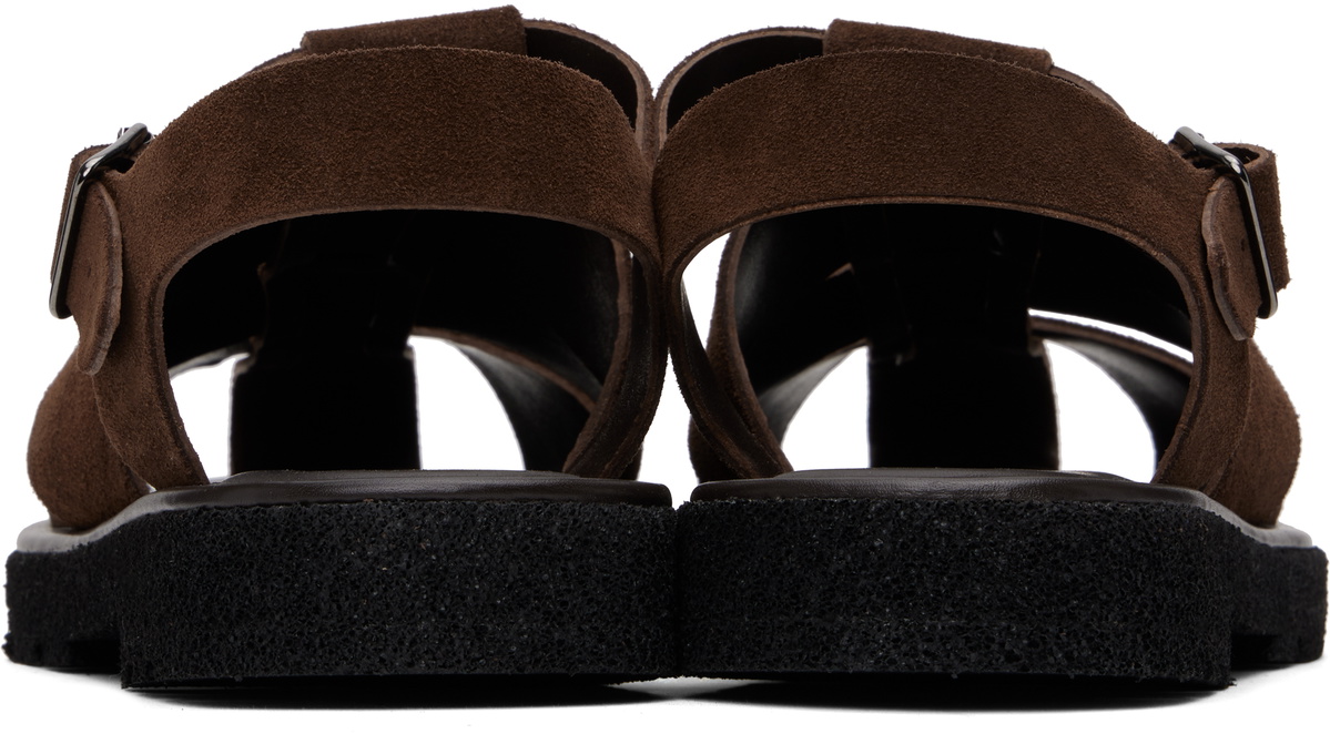 Paul Smith Brown Suede Sandoval Fisherman Sandals