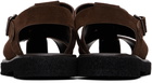 Paul Smith Brown Suede Sandoval Fisherman Sandals