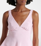Rodarte Floral-appliqué silk crêpe top