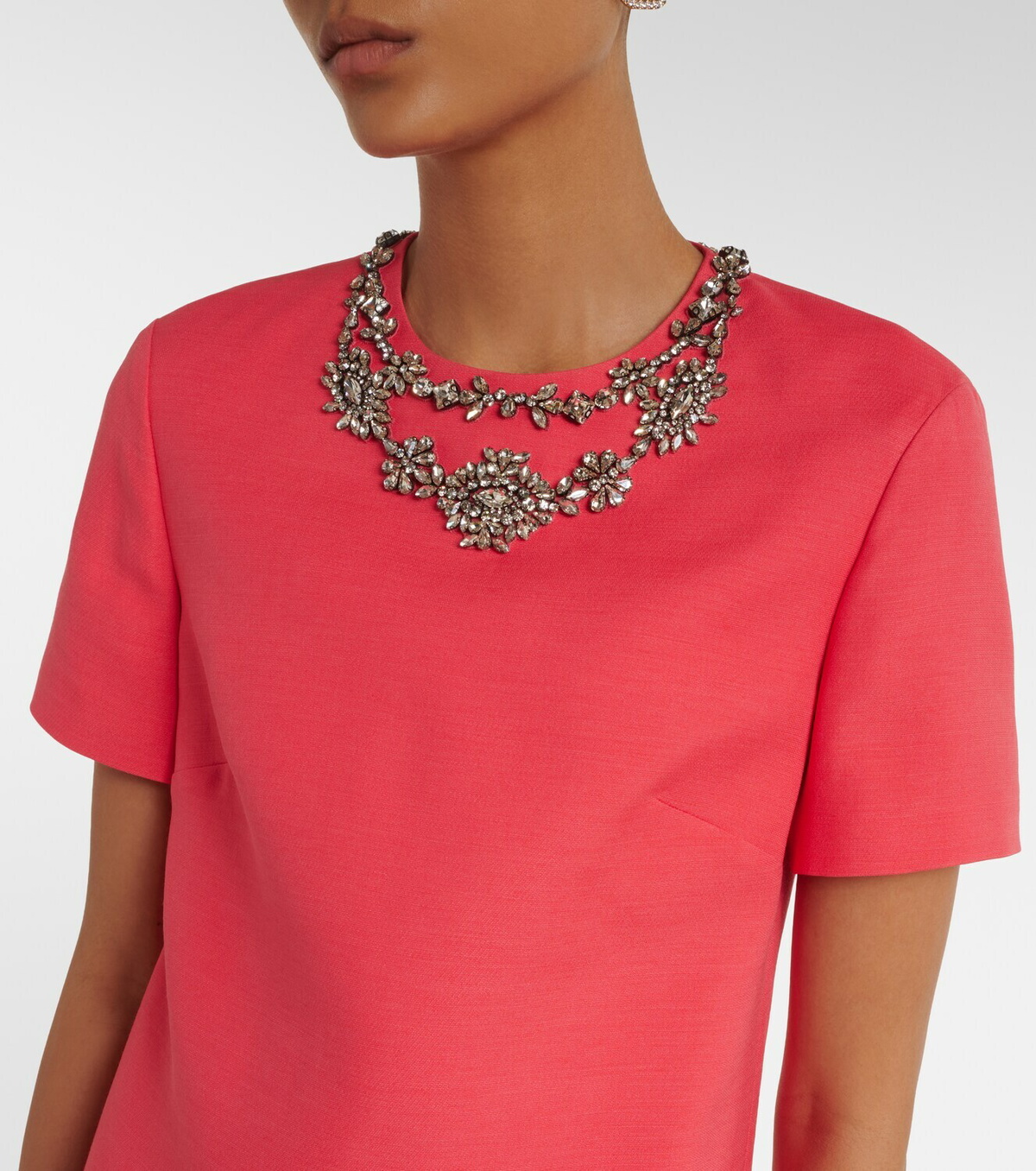 Valentino Crepe Couture embellished minidress