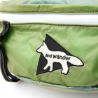 And Wander x Maison Kitsuné Sil Waist Bag in Green