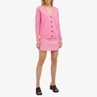 Jil Sander Women's Fine Cotton Cardigan in Electric Pink