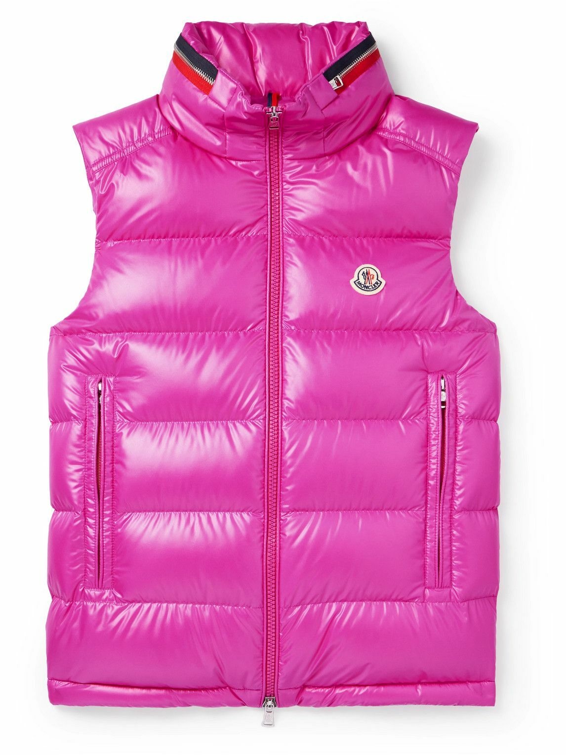 Photo: Moncler - Logo-Appliquéd Quilted Shell Down Gilet - Pink