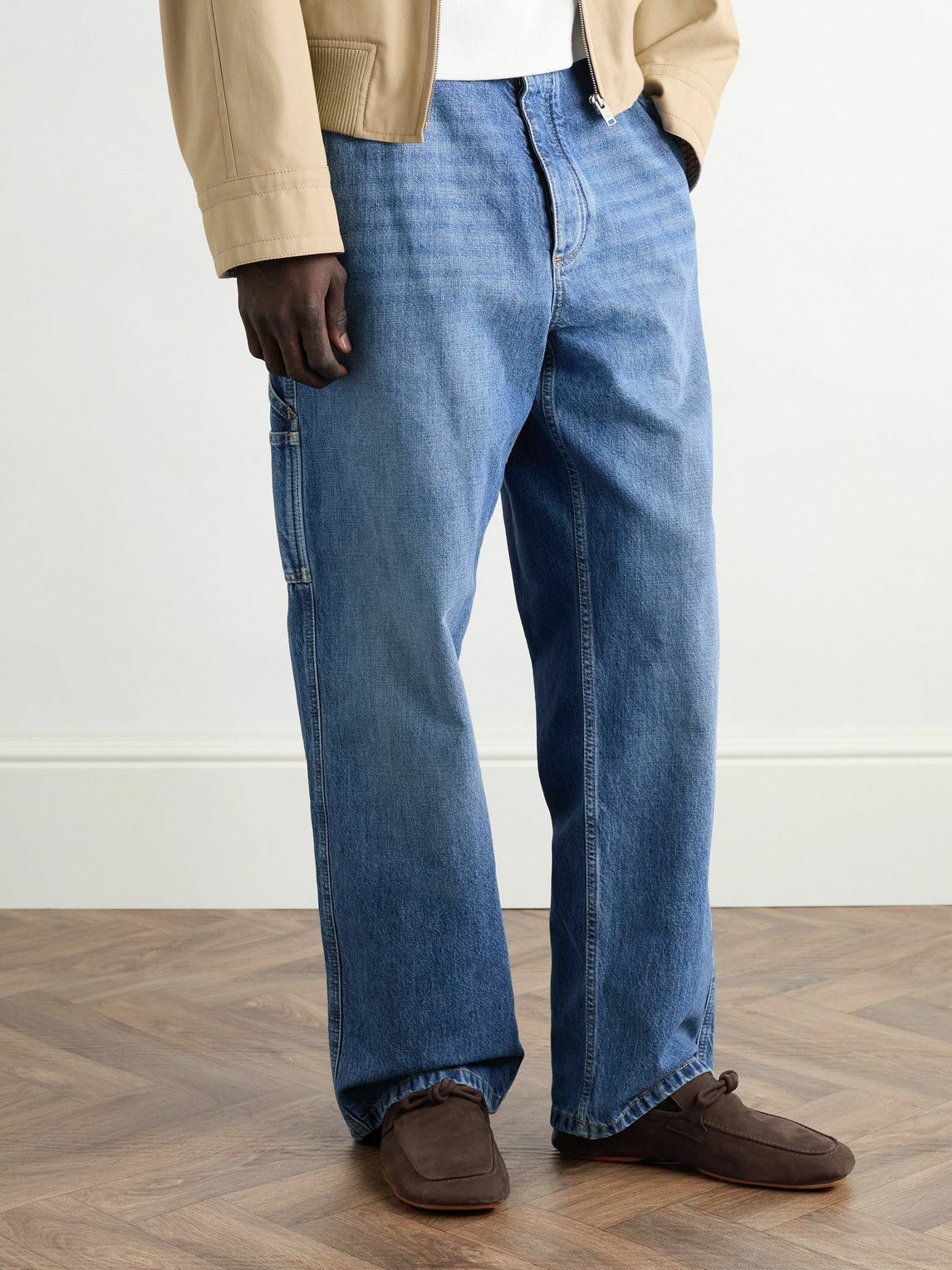 Bottega Veneta - Knot-Detailed Leather-Trimmed Textured-Nubuck Loafers - Brown