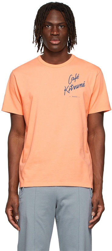 Photo: Maison Kitsuné Orange Café Kitsuné Logo T-Shirt