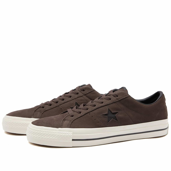 Photo: Converse Men's One Star Pro Nubuck Leather Sneakers in Coffee Nut/Egret