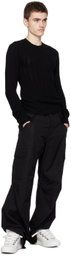 Dolce & Gabbana Black Plaque Cargo Pants