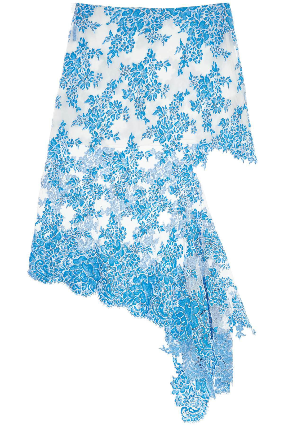 スカート CHRISTOPHER ESBER asymmetrical blue floral cotton lace skirt CHRISTOPHER ESBER asymmetrical blue floral cotton lace skirt