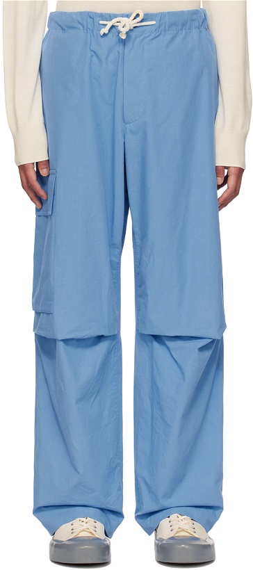 Photo: Jil Sander Blue Relaxed Trousers