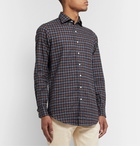 Sid Mashburn - Slim-Fit Checked Cotton-Flannel Shirt - Blue