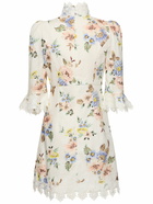 ZIMMERMANN - Appliqué Linen Mini Dress