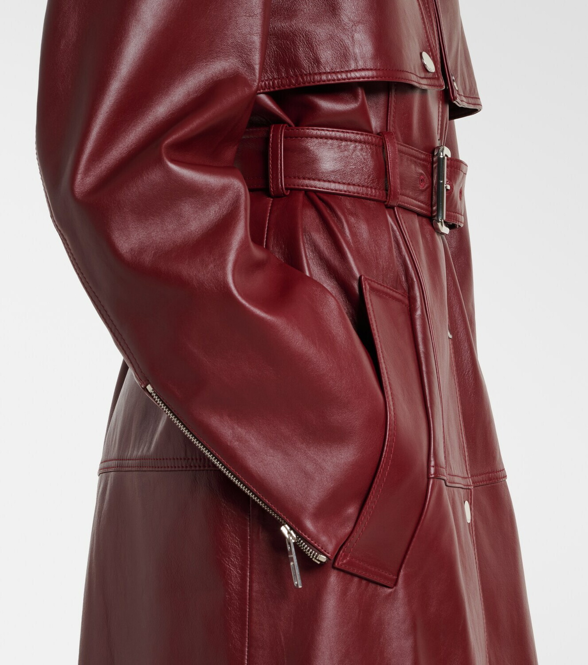 Sportmax Paste leather trench coat
