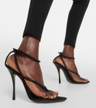 Saint Laurent Nadja embellished suede sandals