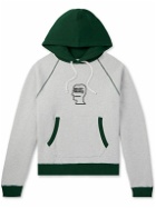 Brain Dead - Logo-Embroidered Colour-Block Cotton-Jersey Hoodie - Green