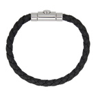 Salvatore Ferragamo Black Small Braided Bracelet