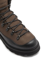 Moncler Peka Trek Panelled Nubuck Hiking Boots Brown