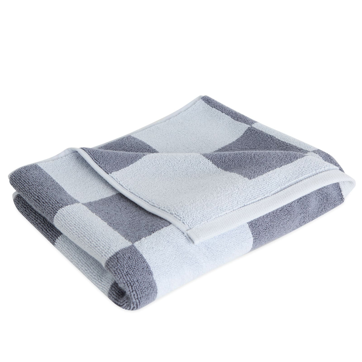 HAY Check Bath Mat in Steel Blue 