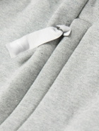 Nike - Straight-Leg Logo-Embroidered Cotton-Blend Jersey Sweatpants - Gray