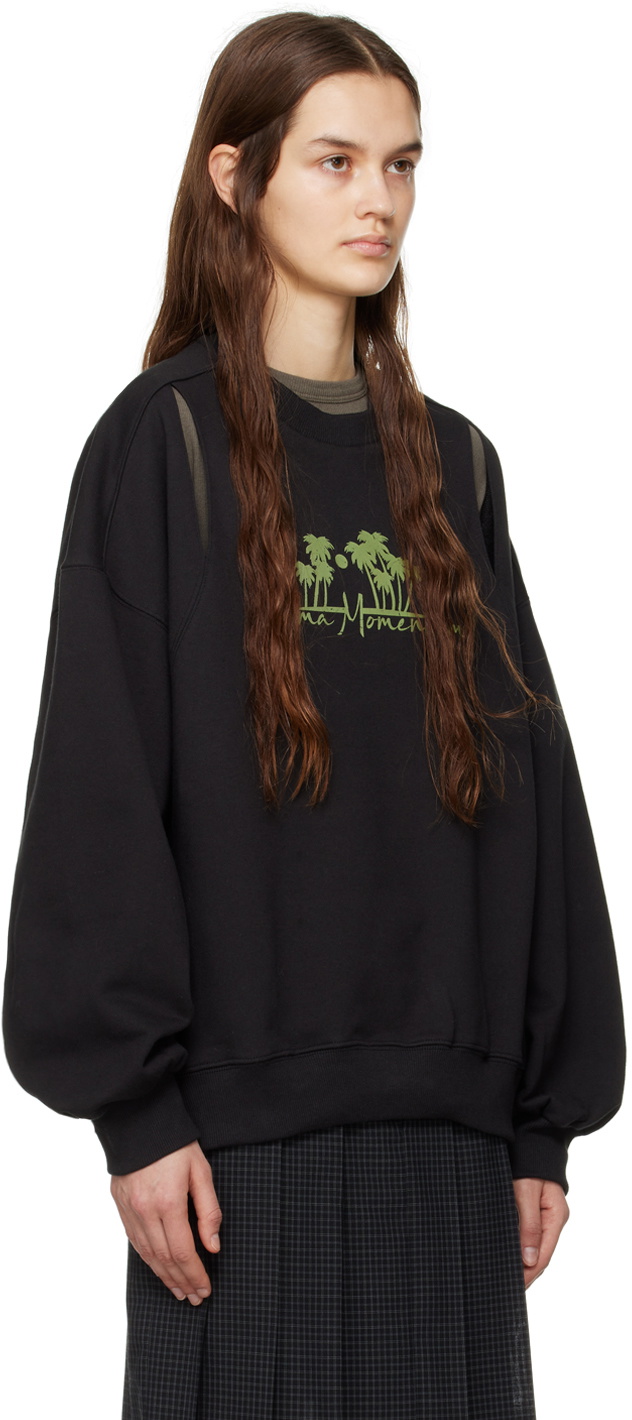 J KOO Black 'Ama Momentum' Sweatshirt