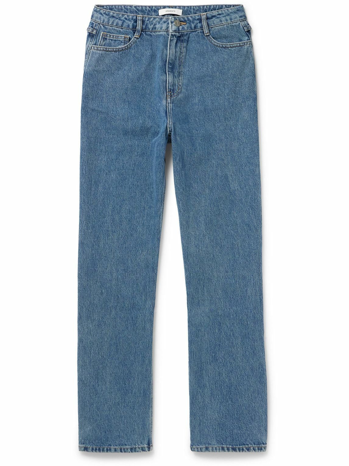 ◎AMOMENTO◎ STRAIGHT FIT DENIMMIDBLUE AM23FWW02DNMIDBLUE Amomento - Straight-Leg Jeans - Blue AMOMENTO