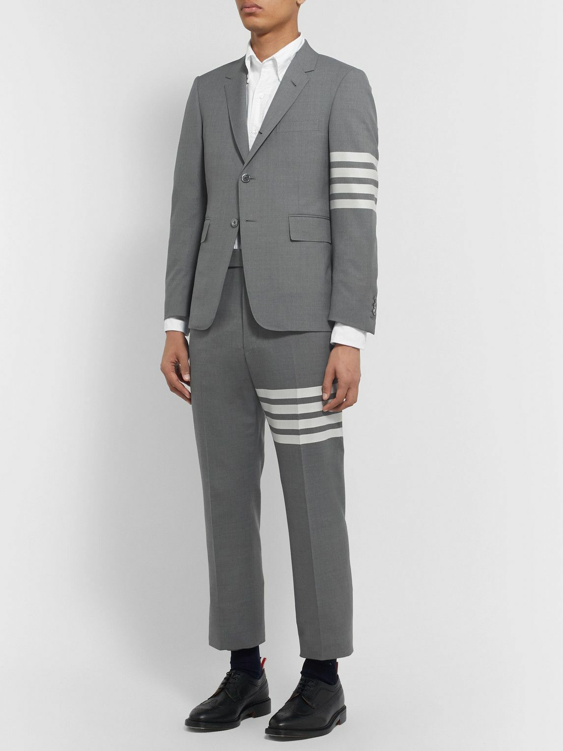 Thom Browne - Grey Slim-Fit Striped Wool Suit Jacket - Gray