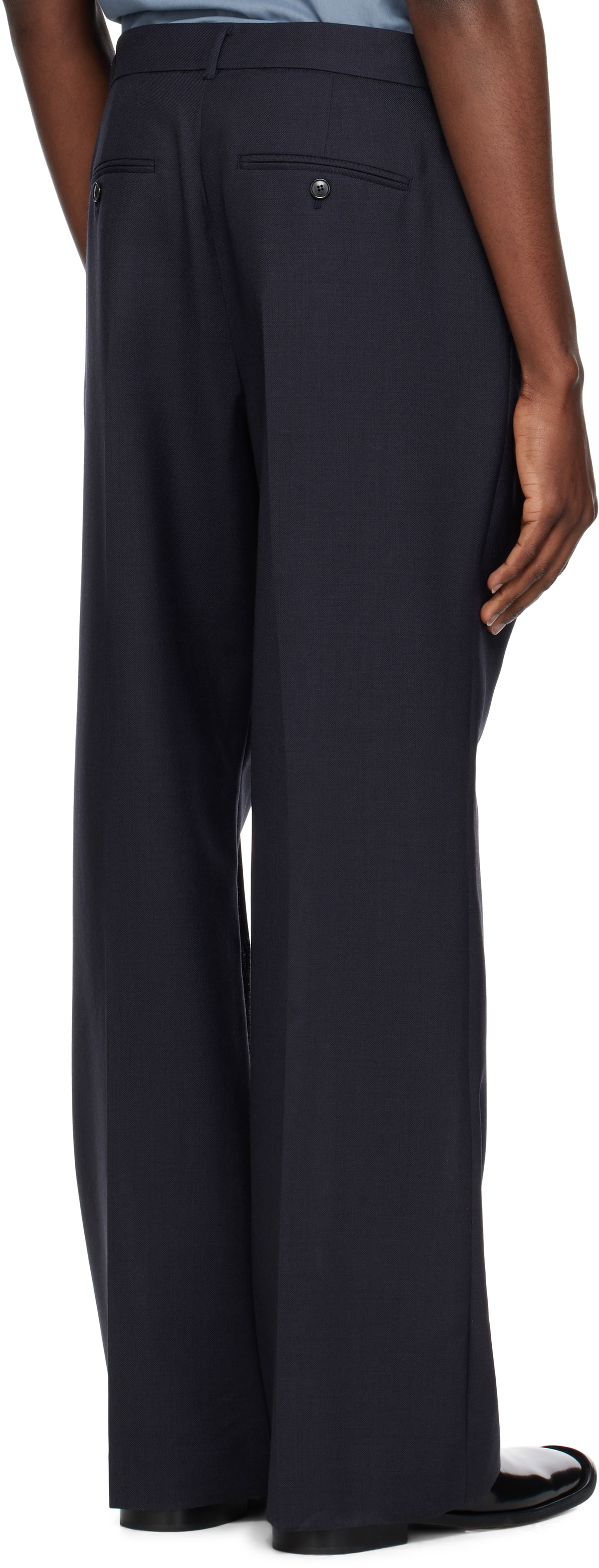 RECTO Navy Signature RC Flared Trousers